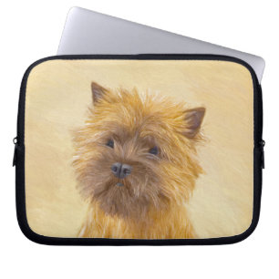 Cairn Terrier Painting - Cute Original Dog Art Laptop Sleeve