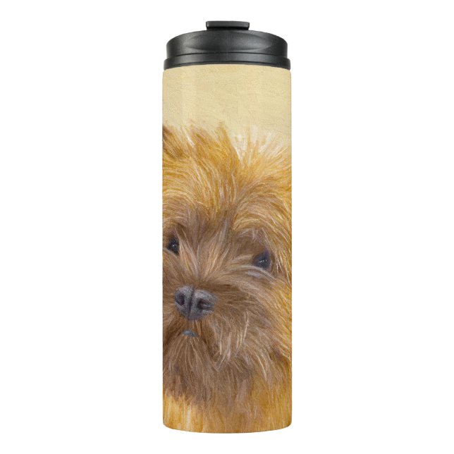 Cairn Terrier Painting - Cute Original Dog Art Thermal Tumbler (Front)