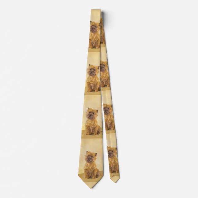 Cairn Terrier Painting - Cute Original Dog Art Tie (Front)