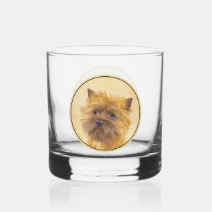 Cairn Terrier Painting - Cute Original Dog Art Whiskey Glass