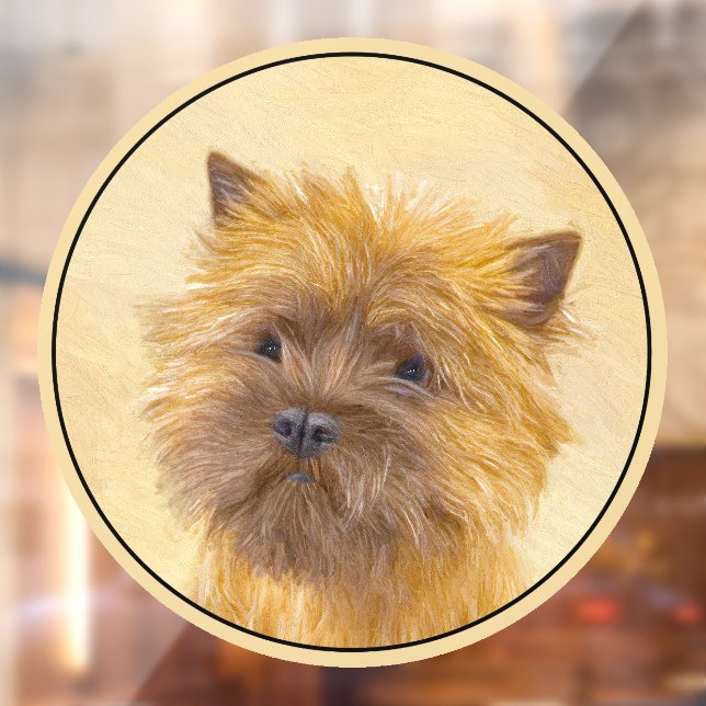 Cairn Terrier Painting - Cute Original Dog Art Window Cling (Sheet 2)