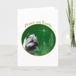 Cairn Terrier Peace Holiday Card