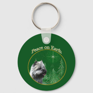 Cairn Terrier Peace Key Ring