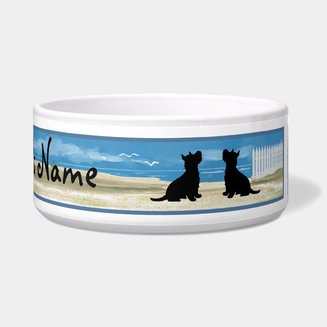 Cairn Terrier Personalised Large Bowl (Right)