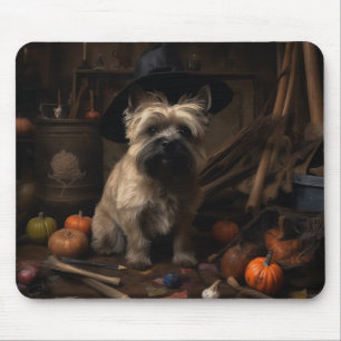 Cairn Terrier Pumpkins Halloween Scary Mouse Mat
