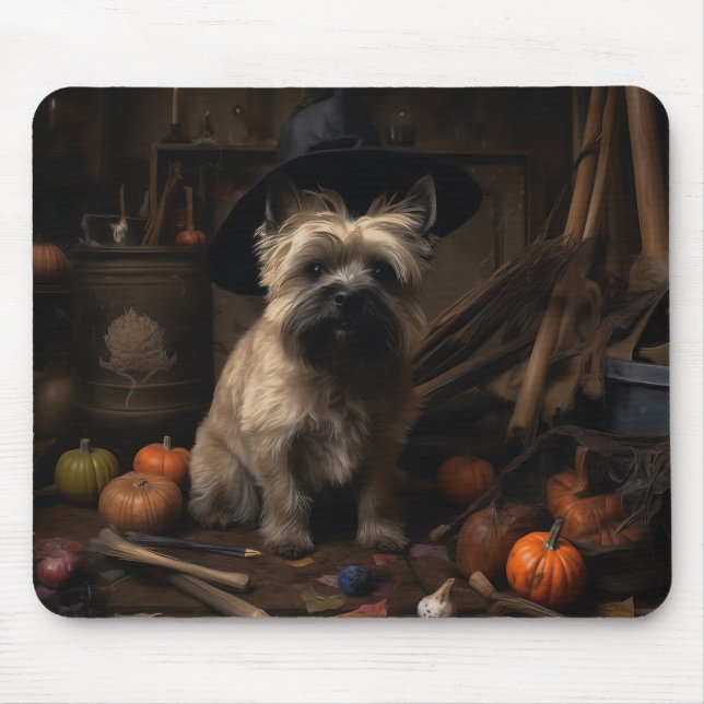 Cairn Terrier Pumpkins Halloween Scary  Mouse Mat (Front)