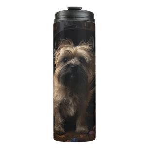 Cairn Terrier Pumpkins Halloween Scary  Thermal Tumbler