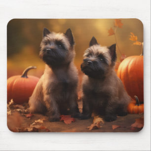 Cairn Terrier Puppy Autumn Delight Pumpkin Mouse Mat