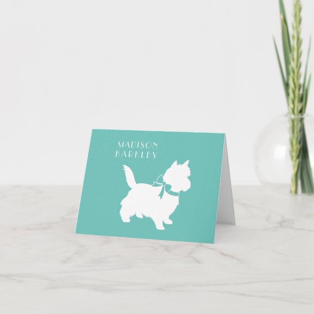 Cairn Terrier Puppy Dog Note Card (Front)