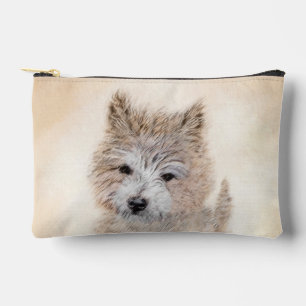 Cairn Terrier Puppy Painting Cute Original Dog Art Accessory Pouch