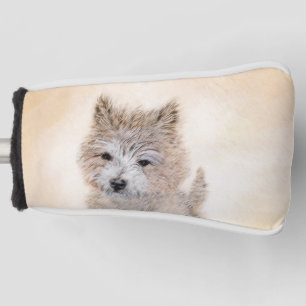 Cairn Terrier Puppy Painting - Original Dog Art Golf Head Cover