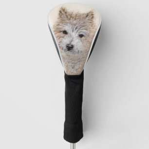Cairn Terrier Puppy Painting - Original Dog Art Golf Head Cover