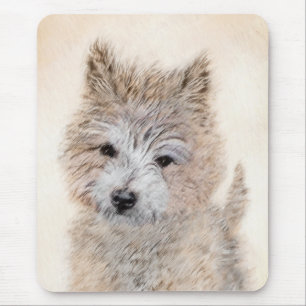Cairn Terrier Puppy Painting - Original Dog Art Mouse Mat