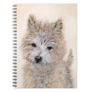 Cairn Terrier Puppy Painting - Original Dog Art Notebook