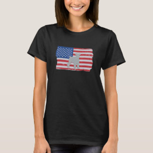 Cairn Terrier Retro US Flag Dog   T-Shirt