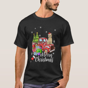 Cairn Terrier Riding Red Truck Xmas Merry Christma T-Shirt