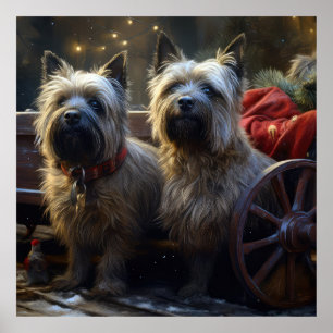 Cairn Terrier Snowy Sleigh Christmas Decor 