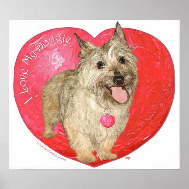 Cairn Terrier Valentine's Day Poster (Front)