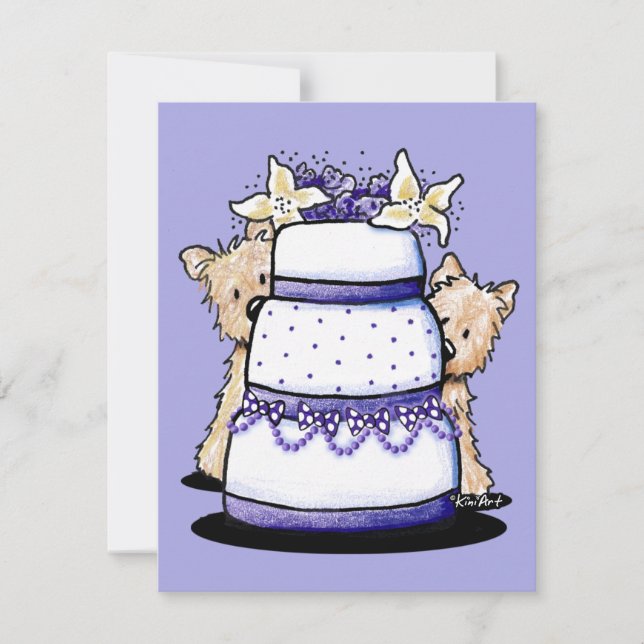 Cairn Terrier Wedding Invitations (Front)