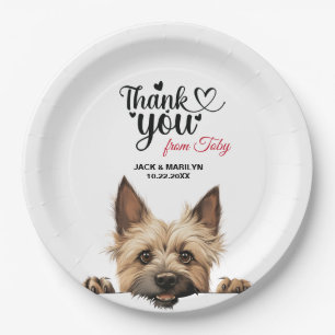 Cairn Terrier Wedding Reception Paper Plate