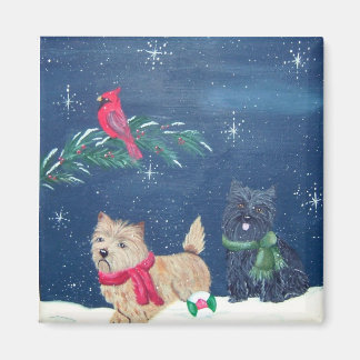 Cairn Terrier Winter Magnet