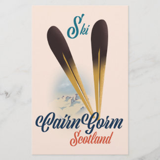 CairnGorm Scotland Ski poster Stationery