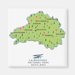 Cairngorms National Park map Magnet