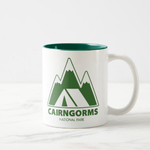 Cairngorms National Park Mountains Camping Two-Tone Coffee Mug