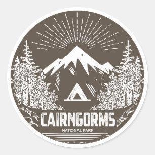 Cairngorms National Park Scotland Classic Round Sticker