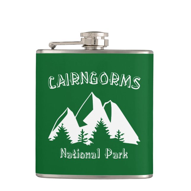 Cairngorms National Park Scotland Hip Flask (Front)