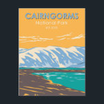 Cairngorms National Park Scotland Loch Etchachan Postcard<br><div class="desc">Cairngorms vector artwork design. The Cairngorms are a mountain range in the eastern Highlands of Scotland closely associated with the mountain Cairn Gorm.</div>