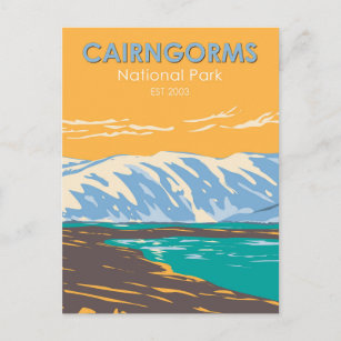 Cairngorms National Park Scotland Loch Etchachan Postcard