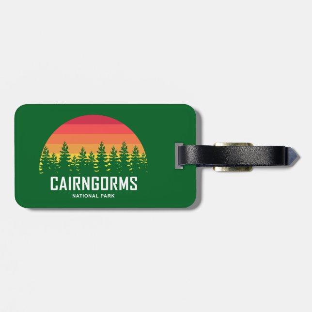 Cairngorms National Park Scotland Luggage Tag (Back Horizontal)