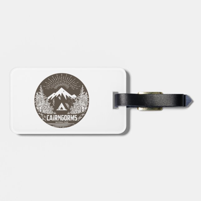 Cairngorms National Park Scotland Luggage Tag (Back Horizontal)