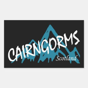 Cairngorms National Park Scotland Mountains Rectangular Sticker