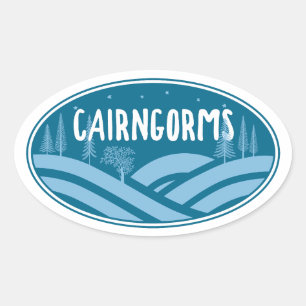 Cairngorms National Park Scotland Outdoors Oval Sticker