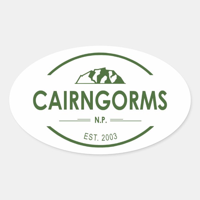 Cairngorms National Park Scotland Oval Sticker (Front)