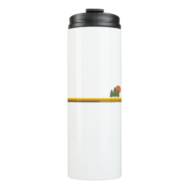 Cairngorms National Park Scotland Pine Trees Sun Thermal Tumbler (Front)
