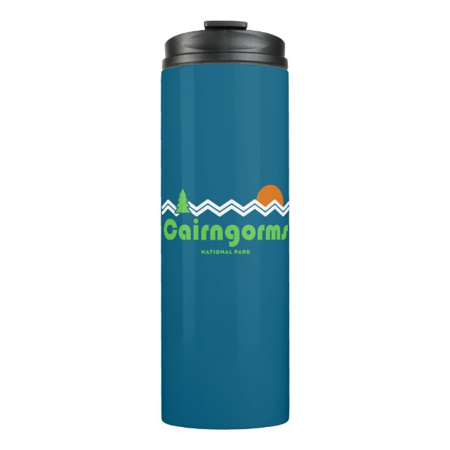 Cairngorms National Park Scotland Retro Thermal Tumbler (Front)
