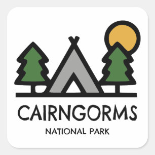 Cairngorms National Park Scotland Square Sticker