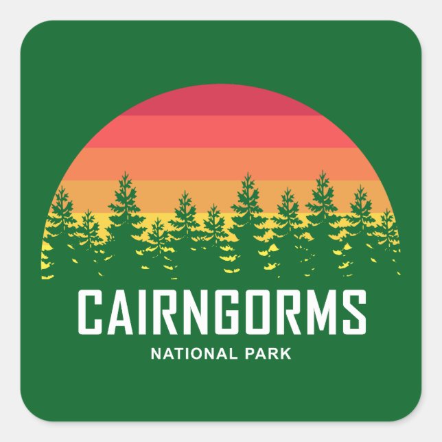 Cairngorms National Park Scotland Square Sticker (Front)