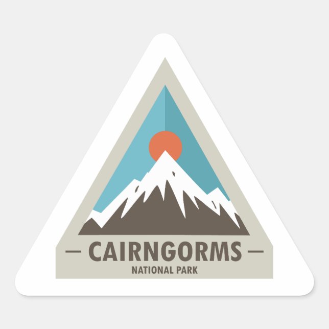 Cairngorms National Park Scotland Triangle Sticker (Front)