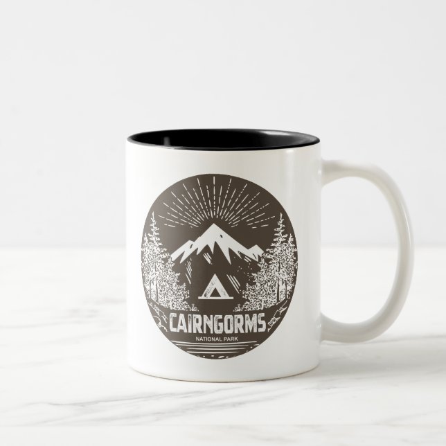 Cairngorms National Park Scotland Two-Tone Coffee Mug (Right)