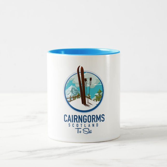 Cairngorms scotland logo Two-Tone coffee mug (Center)