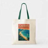 Cairns Australia Illustration Travel Art Vintage