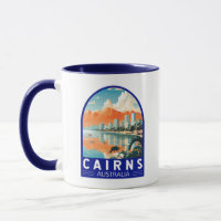 Cairns Australia Travel Art Vintage
