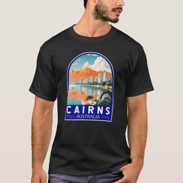 Cairns Australia Travel Art Vintage T-Shirt (Front)
