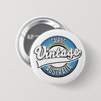 Cairns Australia vintage logo. 6 Cm Round Badge
