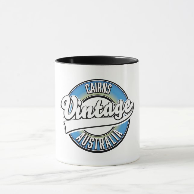 Cairns Australia vintage logo. Mug (Center)