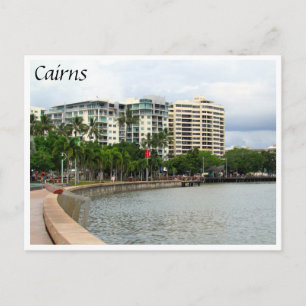 cairns esplanade skyline postcard